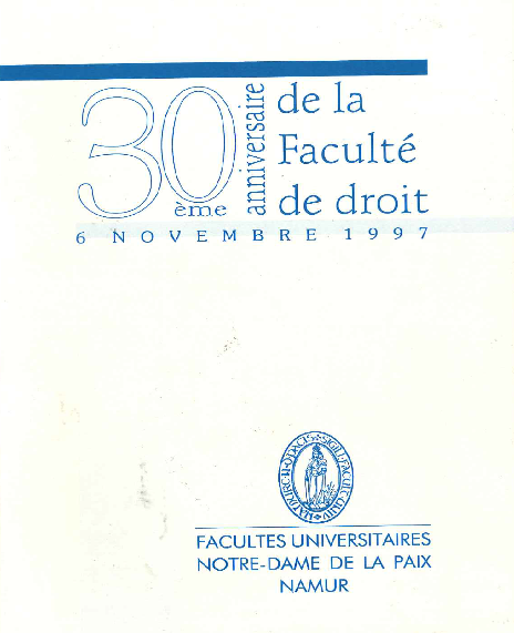 Livret des 30 ans de la Faculté en 1997
